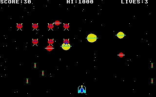 Invaders atari screenshot